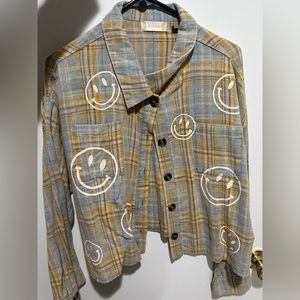 altered state cropped flannel size large